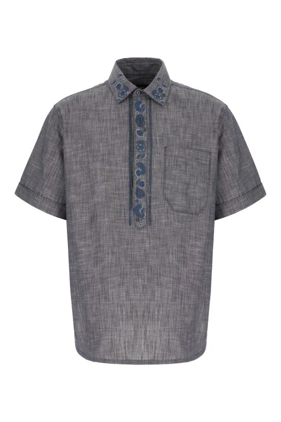 25SS 펜디 반팔 셔츠 FS1328AUX6 F0QA2 Blu