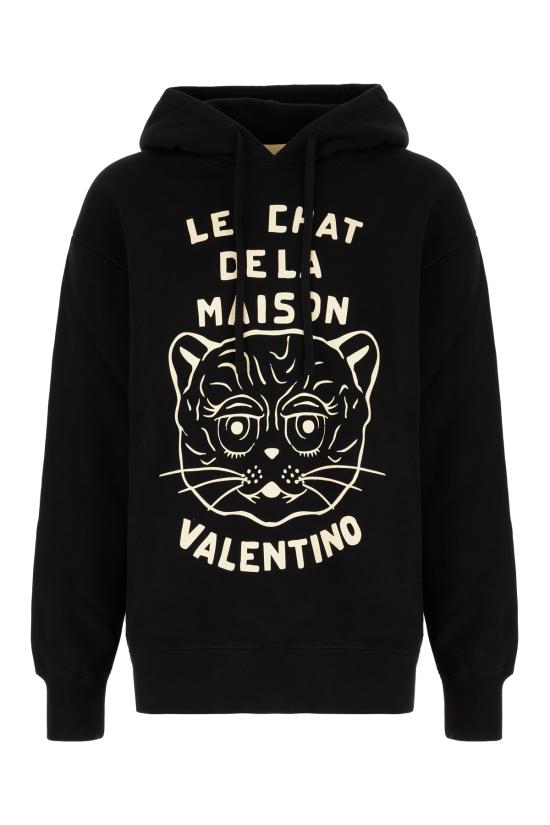 25FW 발렌티노 가라바니 후드 티셔츠 7V3MF28NB33 9RA NERO BURRO