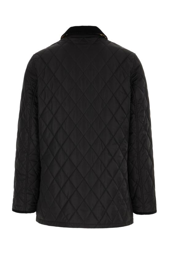 25FW 버버리 퀄티드 나일론 반 자켓 8107463 C1900 BLACK SAND IP CHECK - BURBERRY