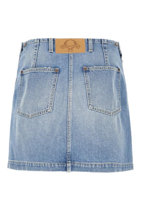 25SS 모스키노 숏 스커트 251E01240522 0285 Blu - MOSCHINO
