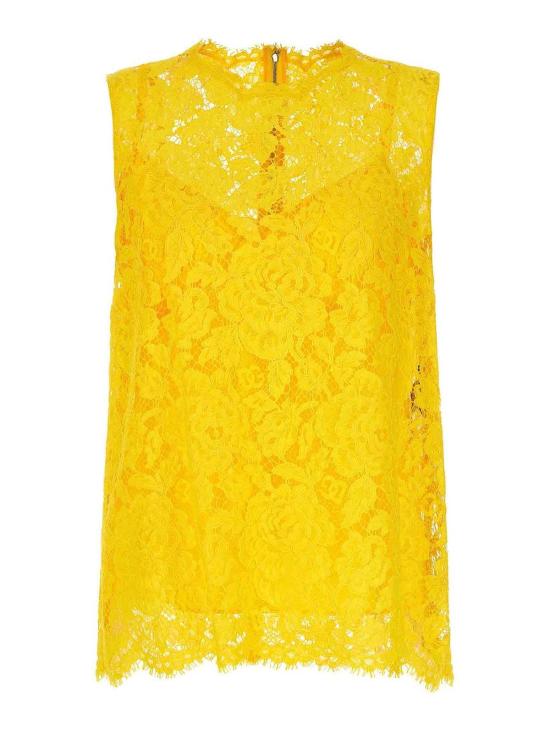  돌체앤가바나 민소매 티셔츠 F73G9THLM7LA3776 Yellow