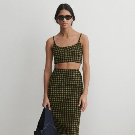  레이첼 코미 민소매 티셔츠 라보라 탑 블랙