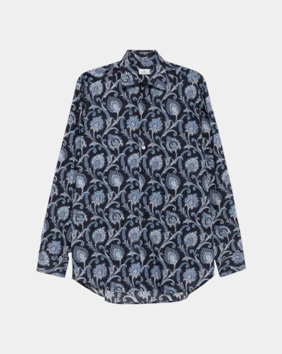 25FW 에트로 긴팔 셔츠 MRIB002599SA5M2 X0884 Black and blue