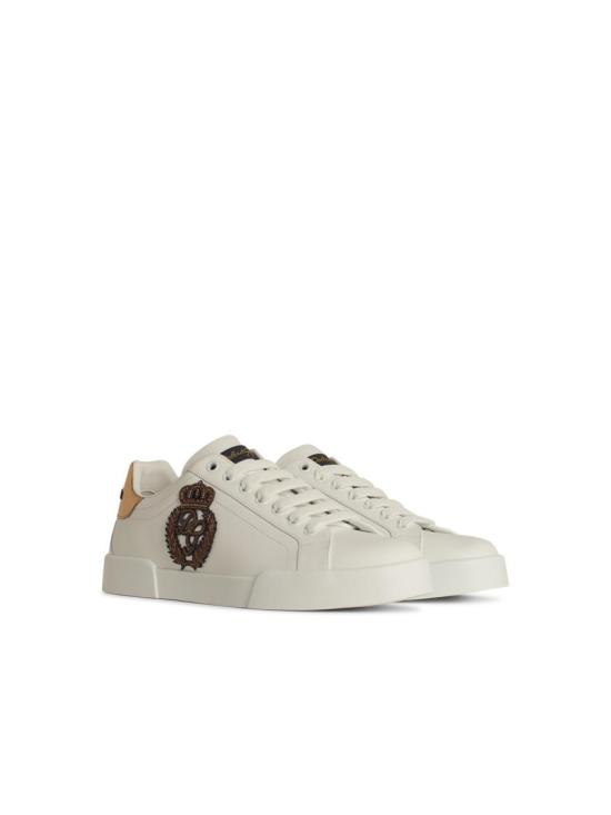  돌체앤가바나 카프스킨 나파 포르토피노 스니커즈 CS2330 AH136 8I047 White - DOLCE & GABBANA