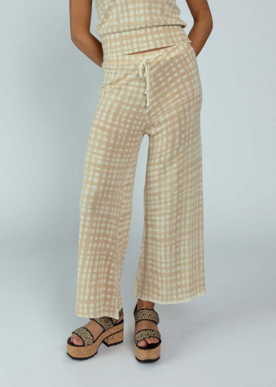  MJ 왓슨 크롭 팬츠 엠제이 왓슨 코튼 팬츠 오트 체크 - MJ. WATSON