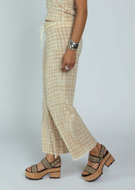  MJ 왓슨 크롭 팬츠 엠제이 왓슨 코튼 팬츠 오트 체크 - MJ. WATSON