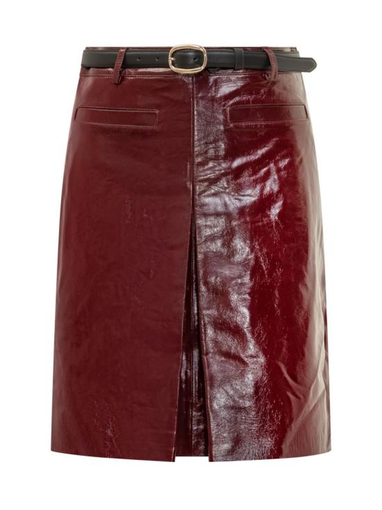 25FW 셀프 포트레이트 스커트 PF25091SKBU BURGUNDY RED