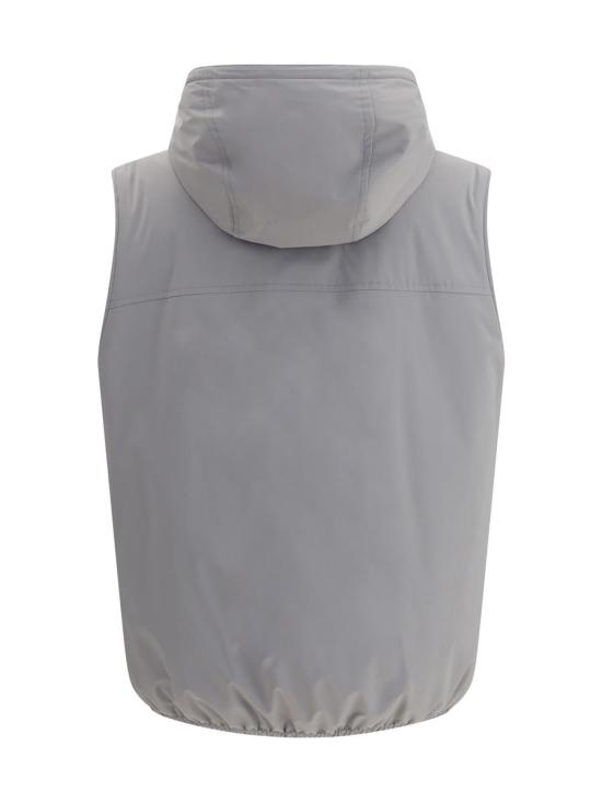 25FW 브루넬로 쿠치넬리 나일론 후디드 베스트  MM49A7432G C1704 GREY - BRUNELLO CUCINELLI