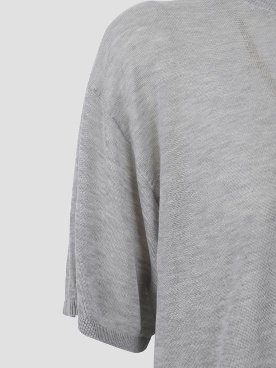 25FW 토템 반팔 티셔츠 253WRT0531YA0079 074 GREY MELANGE - TOTEME