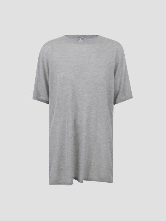 25FW 토템 반팔 티셔츠 253WRT0531YA0079 074 GREY MELANGE