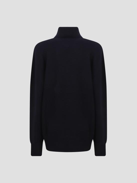 25FW 토템 후드 티셔츠 252WRT0474YA0016 016 NAVY - TOTEME