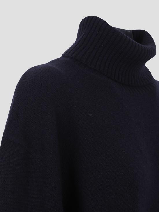 25FW 토템 후드 티셔츠 252WRT0474YA0016 016 NAVY - TOTEME