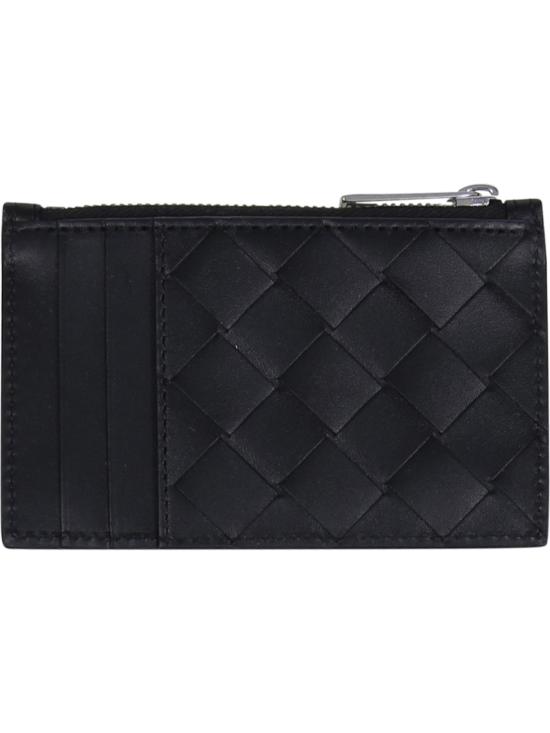 25FW 보테가베네타 명함지갑 814706 VCPQ3 8803 BLACK SILVER - BOTTEGA VENETA