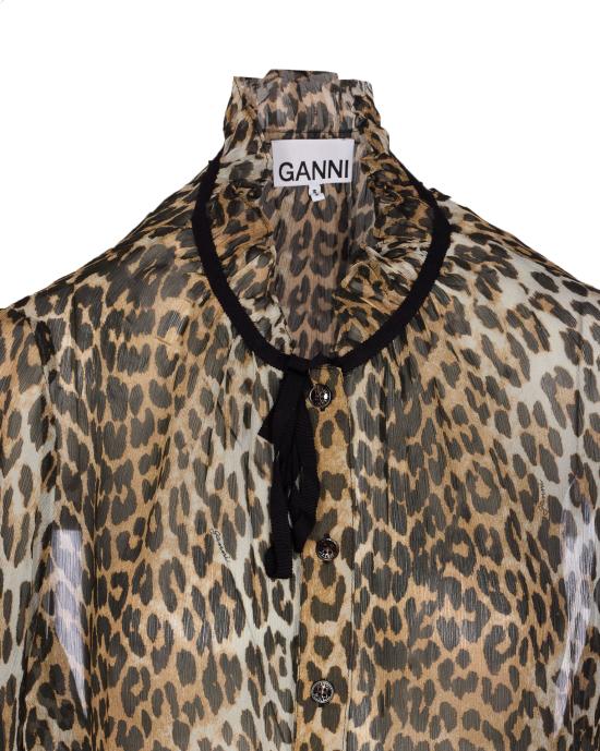 25FW 가니 셔츠 W0570 943 Brown - GANNI