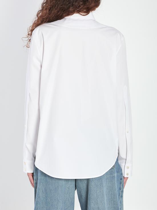 25FW 구찌 스빗 타이 넥 셔츠 831912 WHITE - GUCCI