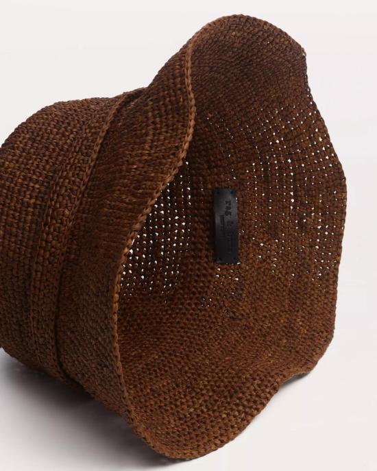  랙앤본 버킷햇 래그앤본 렐라 롤러블 햇 브라운 - RAG & BONE