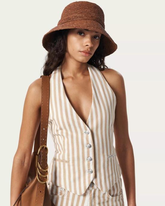  랙앤본 버킷햇 래그앤본 렐라 롤러블 햇 브라운 - RAG & BONE