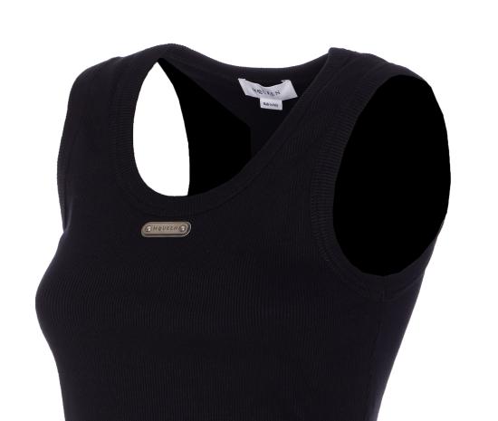 25FW 알렉산더 맥퀸 로고 플래킷 탱크탑  839507 QLAER1000 Black - ALEXANDER MCQUEEN