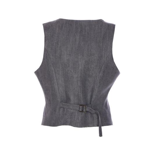 25FW 리우조 베스트 UF5226D0266 87457 Grey - LIU JO