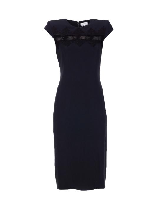 25FW 알렉산더 맥퀸 미디 원피스 830138 QEAAA1000 Black