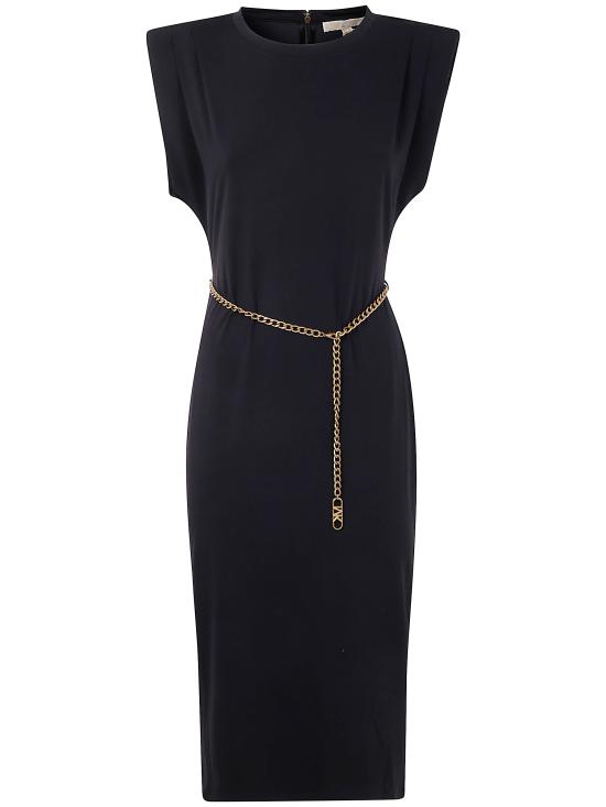 25FW 마이클 코어스 미디 원피스 MT5831SH6J 001 BLACK