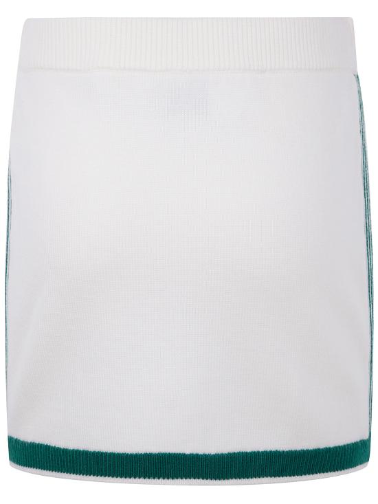 25SS 카사블랑카 숏 스커트 WPS25 KW 857 01 WHITE GREEN - CASABLANCA