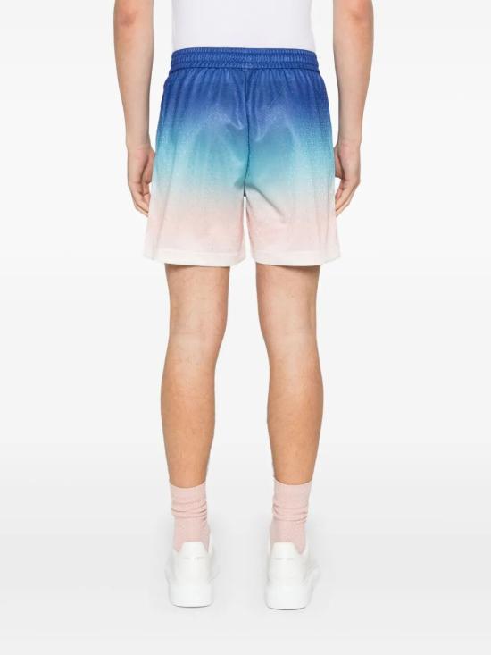 25SS 카사블랑카 숏팬츠 MPS25 JTR 224 01 01 BLUE GRADIENT JACQUARD MONOGRAM - CASABLANCA