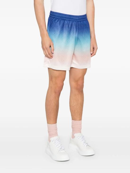 25SS 카사블랑카 숏팬츠 MPS25 JTR 224 01 01 BLUE GRADIENT JACQUARD MONOGRAM - CASABLANCA