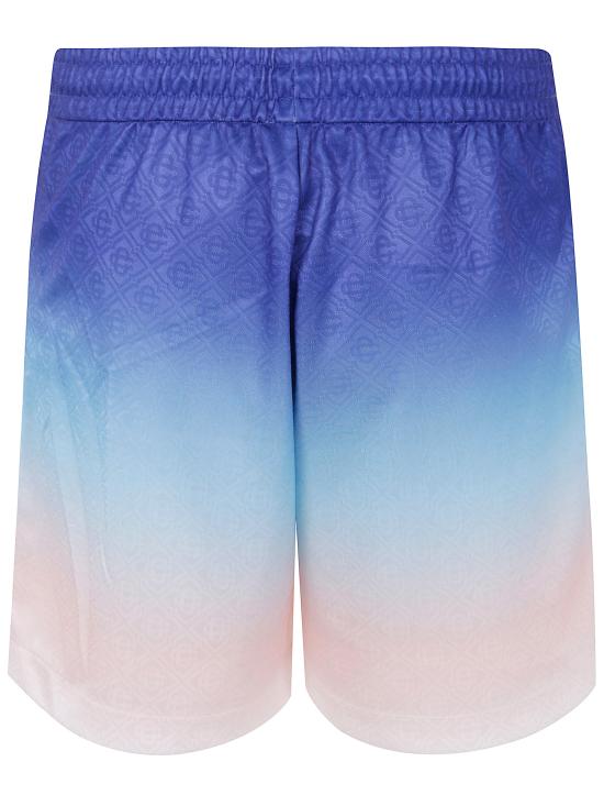 25SS 카사블랑카 숏팬츠 MPS25 JTR 224 01 01 BLUE GRADIENT JACQUARD MONOGRAM - CASABLANCA