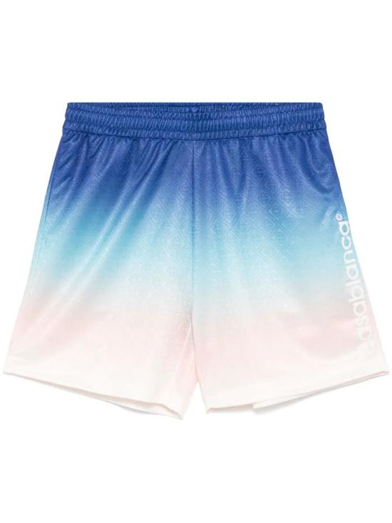 25SS 카사블랑카 숏팬츠 MPS25 JTR 224 01 01 BLUE GRADIENT JACQUARD MONOGRAM - CASABLANCA