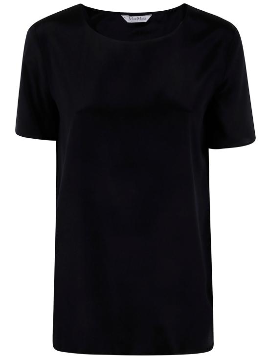 25FW 막스마라 반팔 티셔츠 2521116038600 001 BLACK