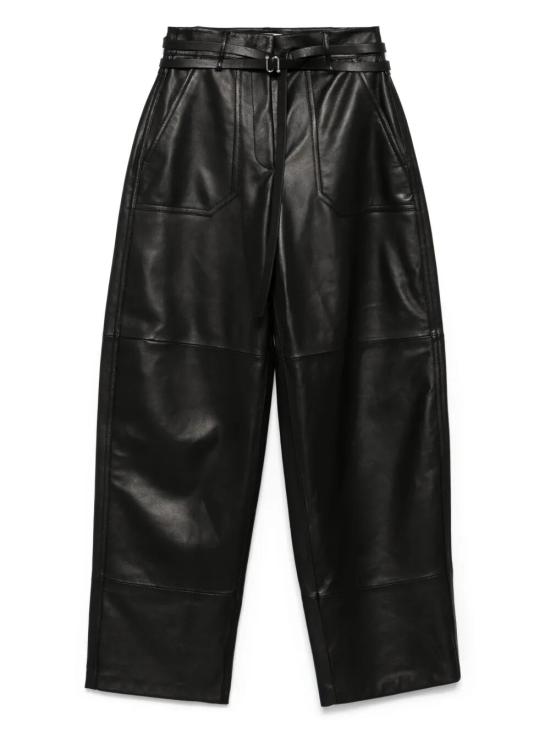 25FW 스포트막스 가죽 팬츠 2522436011600 001 BLACK - SPORTMAX