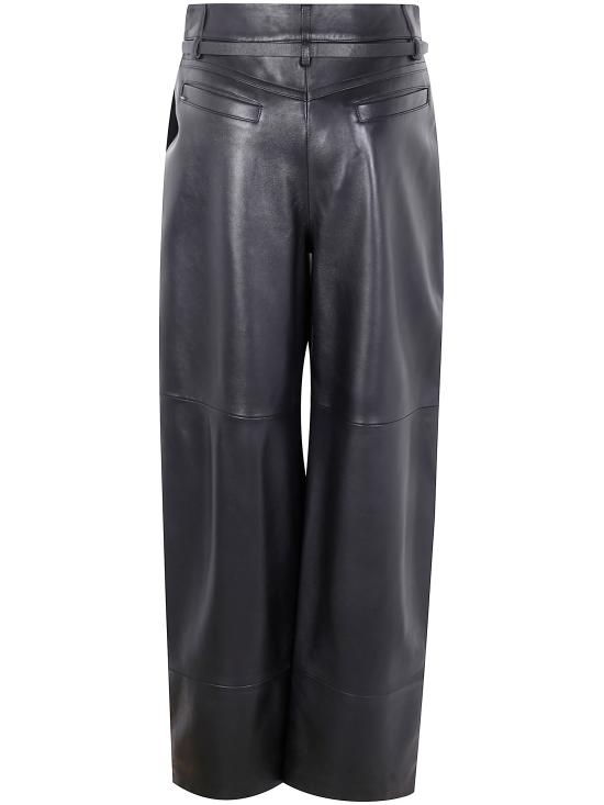 25FW 스포트막스 가죽 팬츠 2522436011600 001 BLACK - SPORTMAX