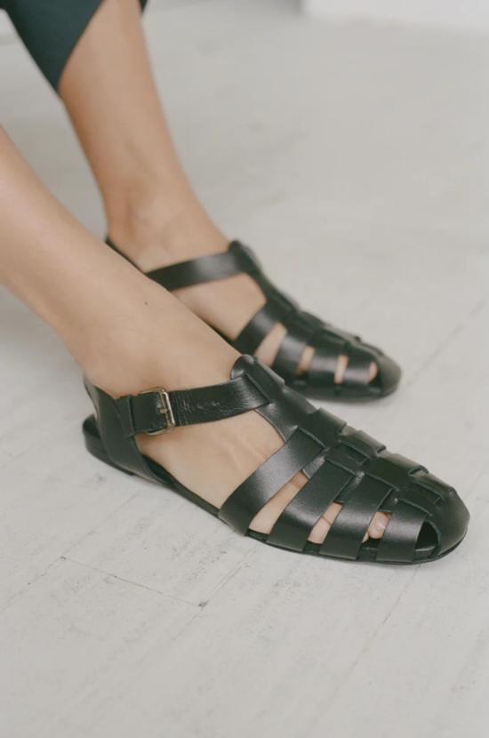  샤이나 모트 뮬/슬리퍼 피셔맨  오닉스 - SHAINA MOTE