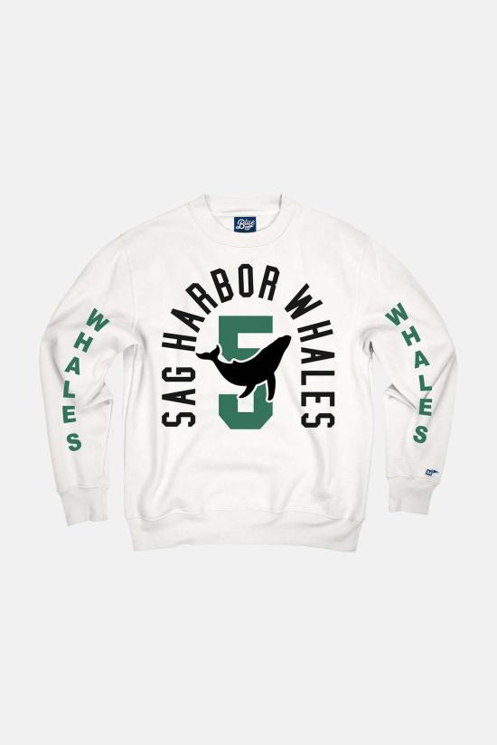  [키즈] 블루&크림 티셔츠 키즈  사그 하버 고래 긴팔 티셔츠