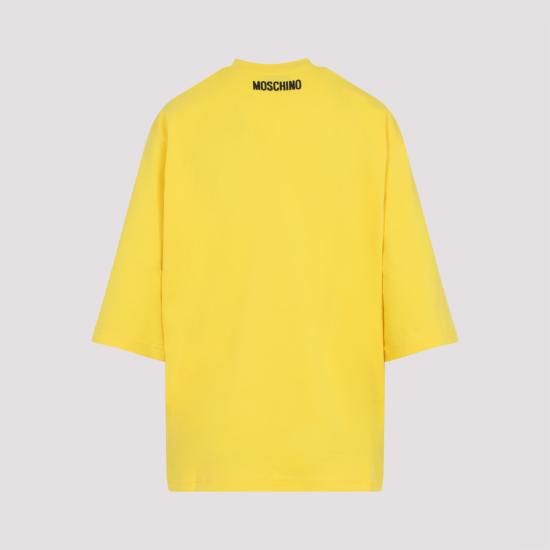 25FW 모스키노 반팔 티셔츠 252EV07175541 1027 YELLOW ORANGE - MOSCHINO
