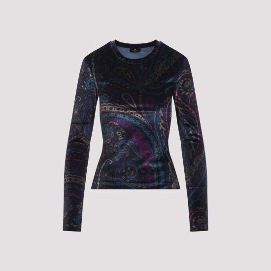 25FW 에트로 긴팔 티셔츠 WRJB002699IAS53 X0887 BLUE - ETRO