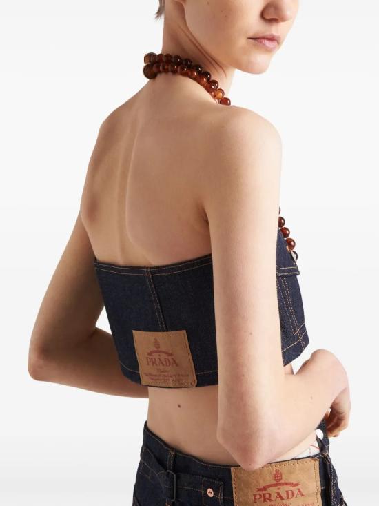 24FW 프라다 민소매 티셔츠 GFT027SOOO15C8 F0008 BLEU - PRADA