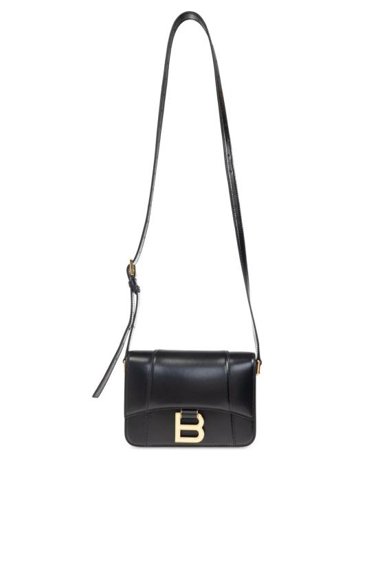 25FW 발렌시아가 아워글래스 스몰 플랩백 8285222ABQ8 1000 BLACK - BALENCIAGA
