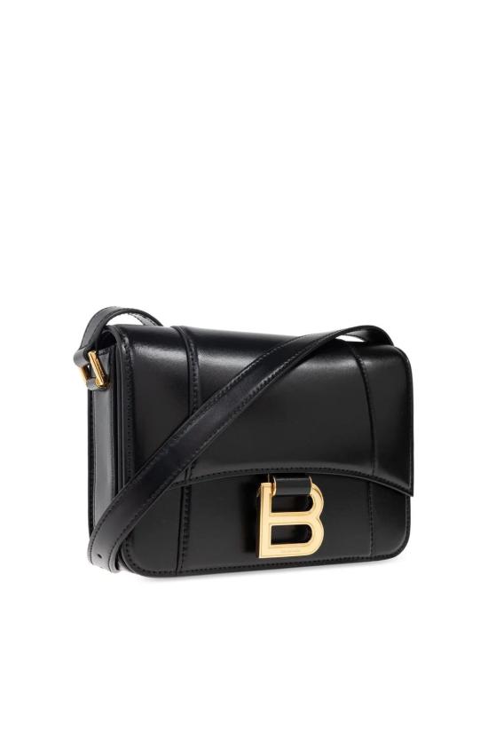 25FW 발렌시아가 아워글래스 스몰 플랩백 8285222ABQ8 1000 BLACK - BALENCIAGA