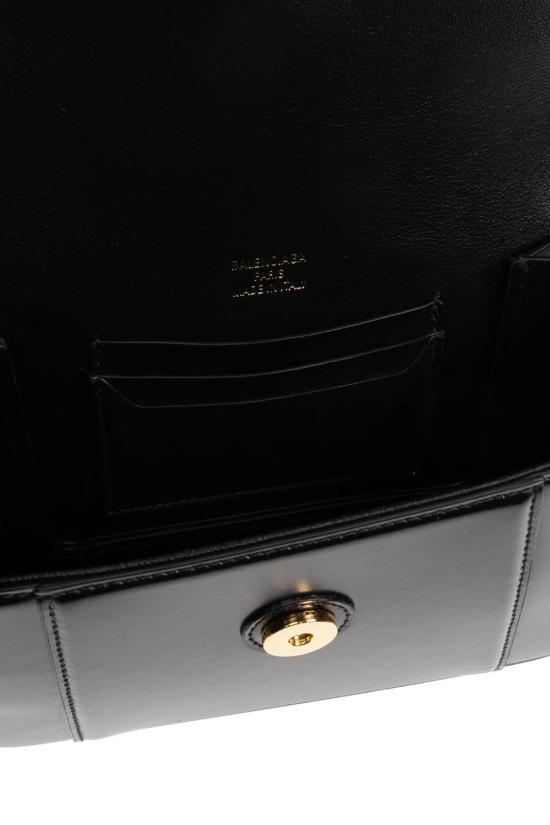25FW 발렌시아가 아워글래스 스몰 플랩백 8285222ABQ8 1000 BLACK - BALENCIAGA