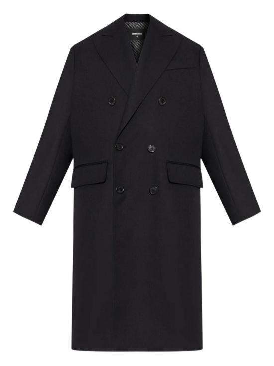 25FW 디스퀘어드2 코트 S74AA0320 D35313 900 Black