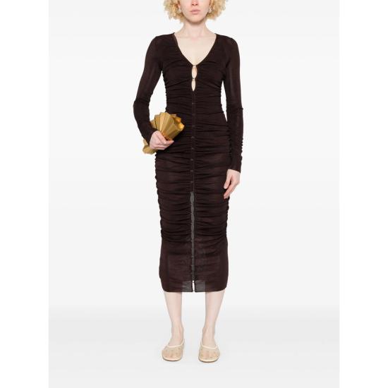 25FW 셀프 포트레이트 롱 원피스 PF25098MBR - SELF PORTRAIT