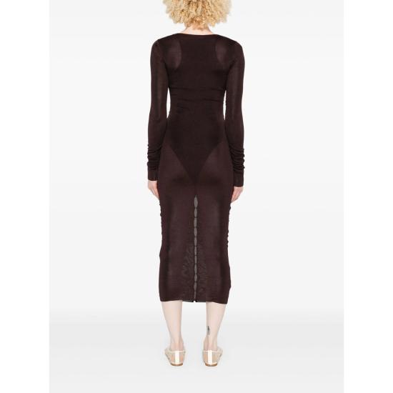 25FW 셀프 포트레이트 롱 원피스 PF25098MBR - SELF PORTRAIT