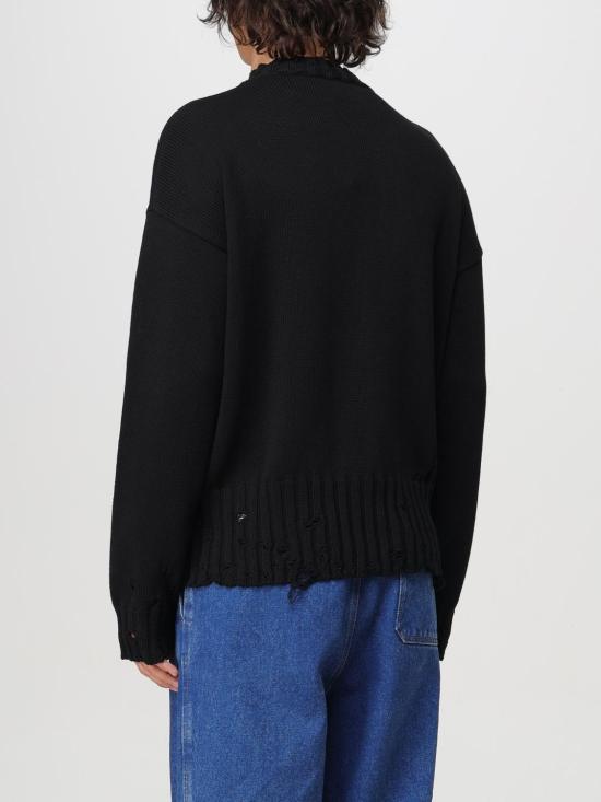 25FW 마르니 로고 코튼 박시핏 니트 GCMG0210A0UFC652 00N99 Black - MARNI