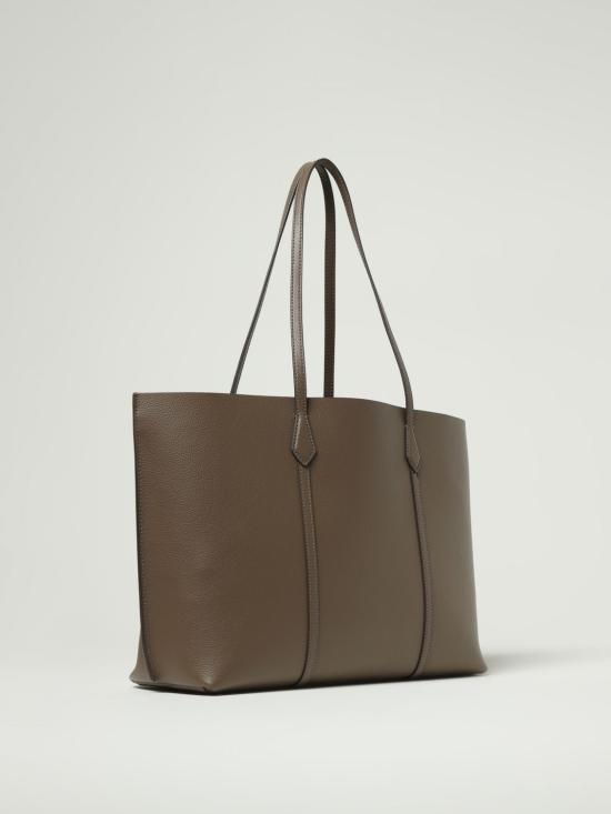 26SS 토리버치 레더 페리 토트백 169476 250 Brown - TORY BURCH