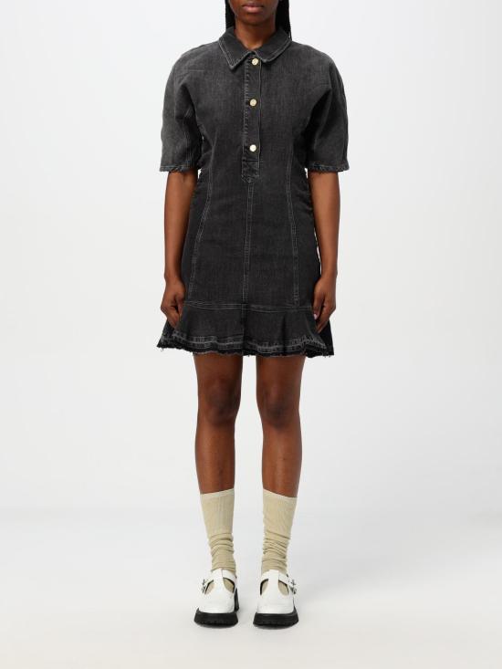 25FW 가니 숏 원피스 J1539 006 Black