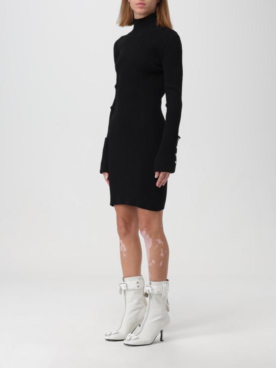  파코라반 롱 원피스 23AMRO603ML0235 P001 Black - PACO RABANNE