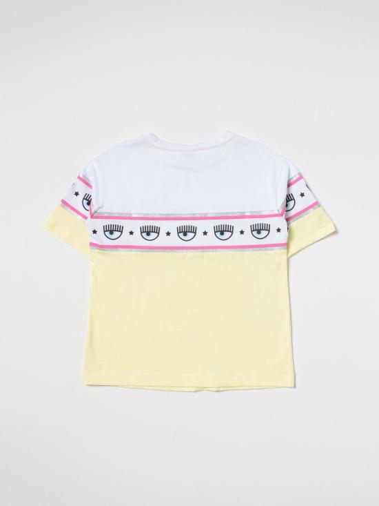 25FW [키즈] 키아라 페라그니 티셔츠 51A6031205 014F Yellow - CHIARA FERRAGNI