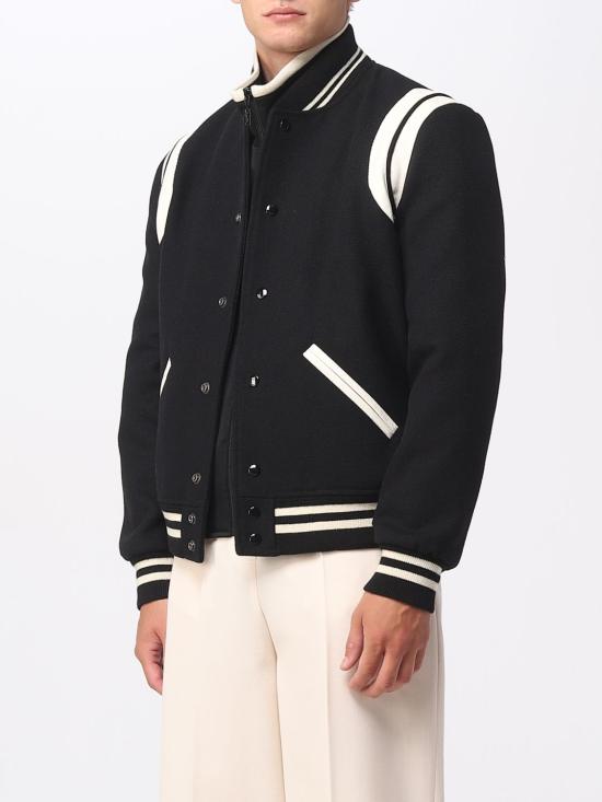 25FW 생로랑 봄버 자켓 354718Y180W 1070 Black - SAINT LAURENT